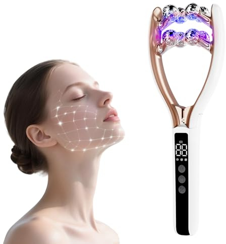 SZMDLX Face Massager, 9 Level EMS Face Lifting Device | Anti Aging, 3 Colors 3 Modes, 42±3°C, Lifting & Firming, Reduces Fine Lines for Face, Neck, Thighs, Arms