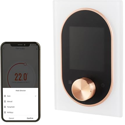 LUCKDANO for House Water/Gas Boiler & Electric Heating with VA Touch Screen, WiFi Enabled, 5+1+1 Weekly Programming, User-Friendly Design (Electric heating with wifi)