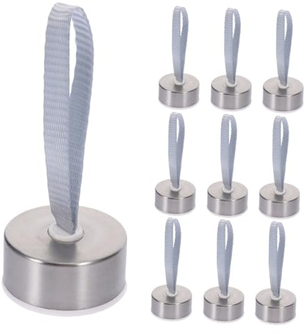SUPVOX Lot de 10 Bouchons de Bouteilles d'eau en Acier Inoxydable, Couvercles de Rechange avec Poignée en Corde, Étanches et Compatibles Bouteilles Isothermes Sport, Diamètre 43 Mm,