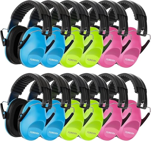 Floriogra 12 Paquets Casque Anti Bruit Enfant SNR 28dB pour Autisme
