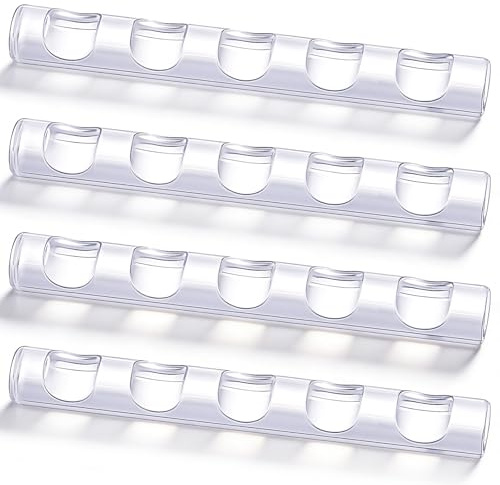 4pcs Clear Acrylic Brush Holder, Nail Art Stand for Nail Tech, Paint Brush Rest, Crystal Bar Pen Display Stand for Painting