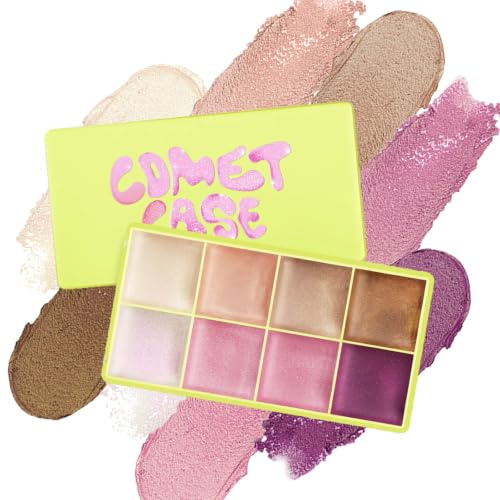 8 Farben Creme Highlighter Palette, Wasserdichter Lichtakzent für Einen Strahlenden Glow, Geeignet für Gesicht, Augen und Körper zum Konturieren & Highlighten