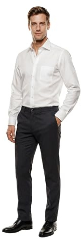Marvelis Herren Businesshemd Langarm Modern-Fit,Einfarbig,New Kent