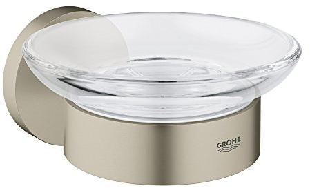 GROHE Essentials - Portasapone con supporto in nichel spazzolato