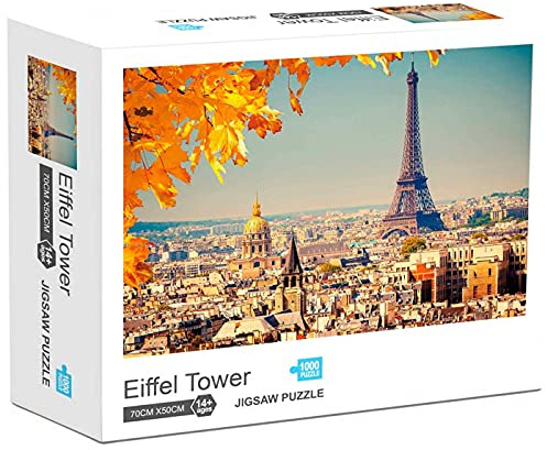 Acan Puzzle 1000 Piezas Torre Eiffel, París, Rompecabezas clásico para Adultos 70 x 50 cm, Jigsaw Puzzle a Partir de 14 años, Juego Educativo, Reto Creativo, Paisaje Decorativo, aficiones