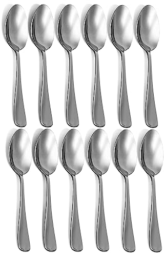 EUROXANTY Cuchara sopera | Cucharas para comer | Cucharas con diseño compacto | Cucharas resistentes | Cucharas clásicas | Cuchara de mesa para la cocina | 12 Cucharas