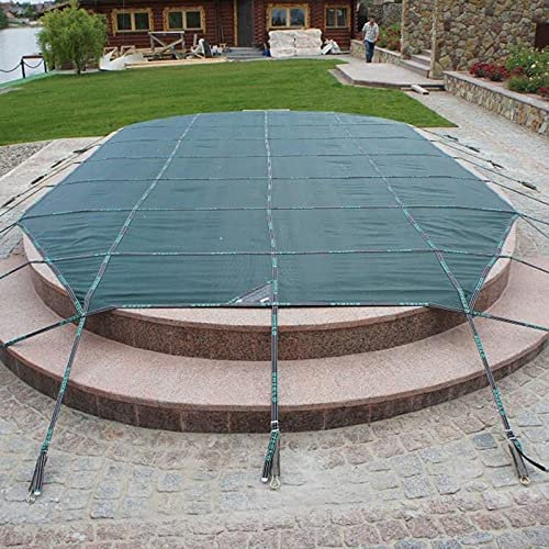 ANUU Swimming Pool Cover Heavy Duty Winter Round Pool Cover, Large Inground Swimming Pool Safety Cover Green Mesh, Custom Size,10ft/3m