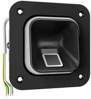EKEY 204752 sLine Fingerprintset für Sprechanlagen und Hohlräume (Fingerprint Schwarz, Controller), Biometrische Zutrittslösung zur Integration in Türsprechanlagen, 0,4 W, 12-24 V, Fingerprint Schwarz