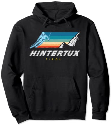 Hintertux Tirol - Österreich Retro 80s Skiferien Pullover Hoodie