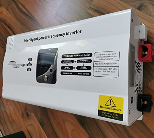 Hybrid-Solar-Wechselrichter 3000 W 12 V DC bis 220 V / 230 V AC, reine Sinuswelle, Inverter Off Gridcon Solarregler 60 A MPPT, maximaler Eingang PV 170 V, für Lithium-Akku AGM GEL