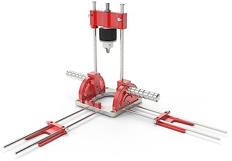 Bohrständer mit Bohrfutter,CEIEVER Bohrmaschinen-Ständer 0-60 Winkel einstellbare Bohrerführung Drehbarer elektrischer Bohrständer Aufsatz für Akku-Schrauber und Bohrmaschinen