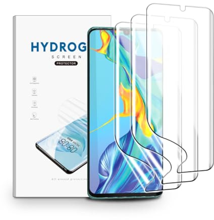 nvskvd Hydrogel Folie für Huawei P30 Pro, 3 Stück TPU Displayschutzfolie HD Klar, Flexibel Folie Fingerabdruck-ID Unterstützt, Schutzfolie Selbstheilend