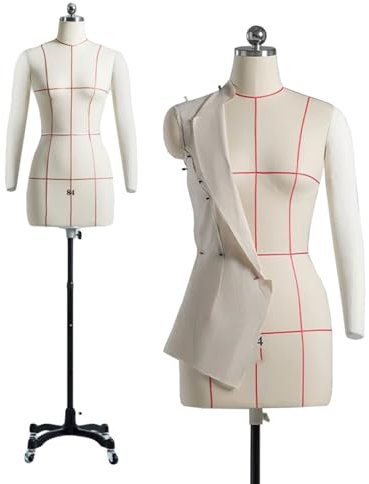 Ansteckbare Schneiderpuppe In übergröße Mit Weichen Armen – Weiblicher Schaufensterpuppen-torso In Voller Größe Zum Nähen Von Kleidung Und Schneidern – Puppe Auf Rädern Für Erw(Size:XXL,Color:Weiß)