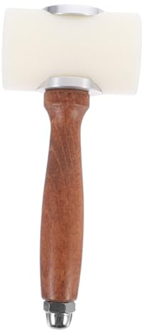 NUOBESTY Mazzetta per Pelle in Nylon Manico in Legno, Martello da Incisione per Lavori Fai da Te, Ergonomico ed Efficiente Stili multipli