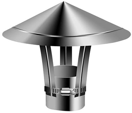 ZYZSY Sombrero Chimenea, 304 Acero Inoxidable Salida De Aire, Serie Lisa y Helicoidal, for Sombrero Extractor para Estufa, Chimenea, Extracción de Humos (Size : 50mm/2in)