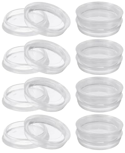 sourcing map 16 Pcs Round Furniture Caster Cups, 1-7/16 Plastic Furniture Pads Floor Protectors for Carpet Floors
