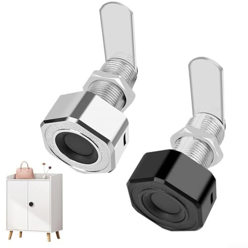 Fingerabdruck Schubladenschloss Möbelschloss Store 20 Fingerabdrücke Zinklegierung Konstruktion Schrankschloss für Schubladenschränke Briefkasten Schrank Büros Aufbewahrungsboxen (Schwarz)