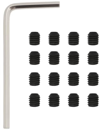 Create idea 16 Stück Inbusschrauben M6 x 6mm Verbindungsschrauben mit Inbusschlüssel für Schienensäge Lange Schnitte Schienenverlängerung Passend für 577039 Führungsschienenverbinder
