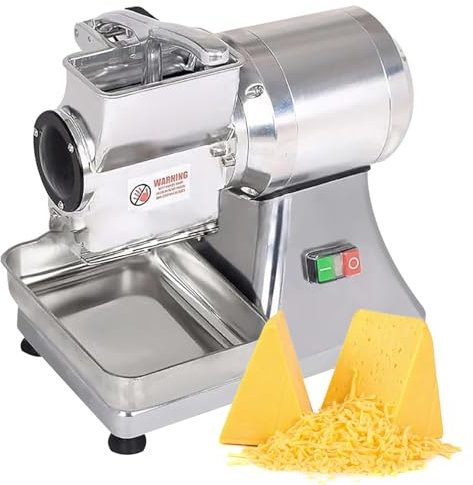 Ostreemaner Rallador De Queso Eléctrico Comercial, Trituradora De Alimentos Comercial De 550W, Molinillo De Alimentos De Acero Inoxidable, para Rallar Queso, Maní Y Pan Rallado