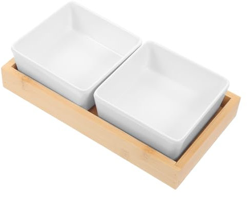 Cabilock Plato Para Dulces Recipiente Para Servir Secos Plato Para Aperitivos Bandeja De Bambú