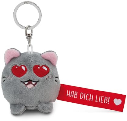 NICI Schlüsselanhänger Katze Hab dich lieb! rot 5cm