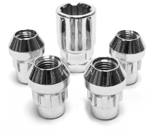 MINJKL Bulloni Antifurto Compatibile con Range per Rover per Sport per L320 2005 2006 2007 2008 2009 2010 2011 2012 2013 Dado Ruota 22mm Esagonale M14x1.5 Dado Ruota di Bloccaggio