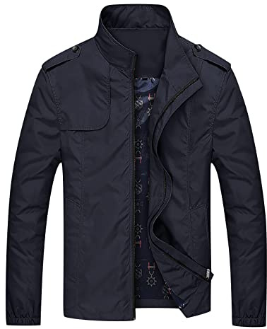 uxxnjfg Giacca Antivento Uomo Leggera Taglie Forti Giacca Estiva Militare Comodo Casual Giubbino A Vento Bomber di Transizione Jacket