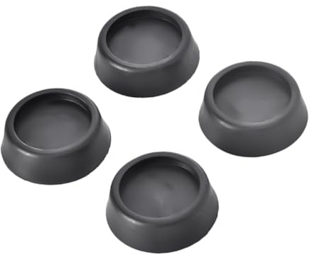 SHINEOFI Coussinets Anti-vibrations et Rehausseurs de Pieds Antidérapants en Caoutchouc Noir du Bruit Lot de 4 pour Machine à Laver et Sèche-linge