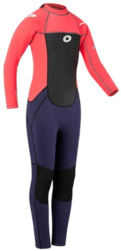Osprey Origin 3mm Wetsuit, Neoprene Long Summer Kids Wetsuit, Boys and Girls Long Sleeve Wetsuit, MS, Coral