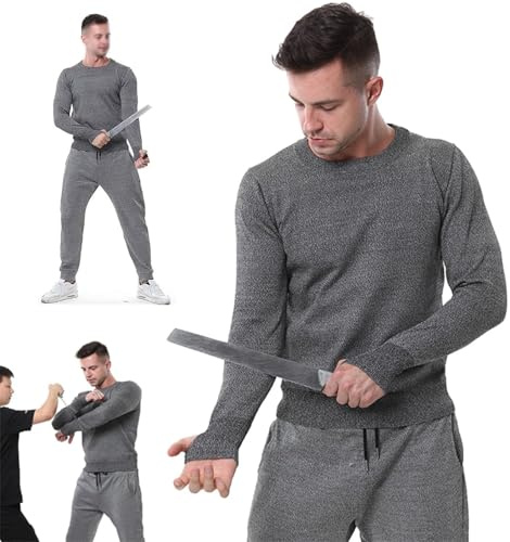 BDXZJ Vêtements Anti-Coupures De Niveau 5 Vetement Anti Couteau, T-Shirt À Manches Longues Anti-Morsures, Anti-Déchirures Et Anti-Coups Couteau, Gilet De Protection Résistant Aux Coupures XXL