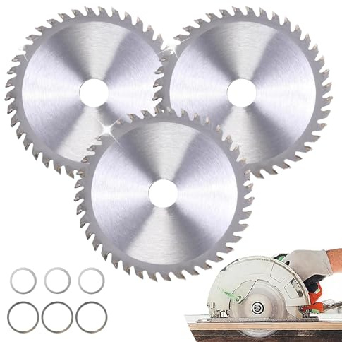 3 Pcs Angle Grinder Wood Tools 115mm, 4.5 Alloy Steel Circular Woods Tool, 40T Carbide Teeth for Wood Hardwood Rubber PVC & Plastic