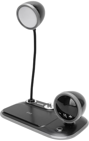 Tangxi Wireless Charger Desk Lamp, 3 Color Eye Caring Reading Light with 15W Fast Charging, for iPhone Android Qi Enabled Devices