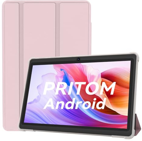 PRITOM 7 inch Tablets Android 13,32 GB, (Expandable 128GB),3500 Mah, Tablet PC, Bluetooth,Dual Camera,WiFi, Portable Tablet PC with Pink Case