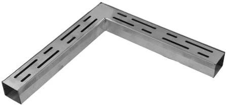 Mini desagüe de acero inoxidable 304, 25 x 3,5 x 3 cm, canal de drenaje interior y exterior para jardines, patios, baños, gas, piscinas, patios, entradas