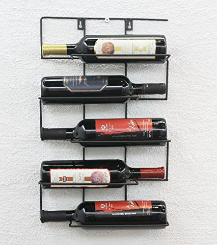DanDiBo Casier à vin Cinco 53cm HX13615 Métal Porte-Bouteilles Porte-Bouteilles Etagère Murale