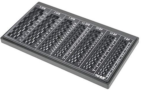 HMF 2670-02 Schweizer Franken Münzzählbrett SFR Münzsortierer 33,0 x 18,5 x 2,0 cm, schwarz