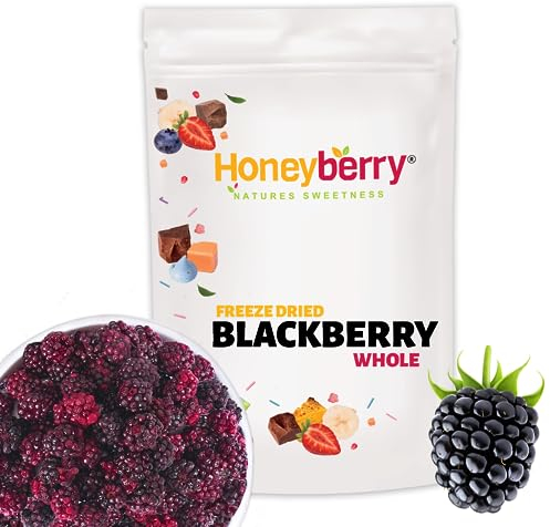 Freeze Dried Blackberry Whole 100g - No Added Sugar, 100% Natural, Gluten Free, Vegan Friendly