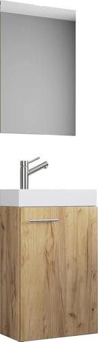 3-TLG Set | Waschplatz für Gäste WC | Gästebad | Waschtisch Toilette | Badmöbel Badezimmer Set - Slito SP