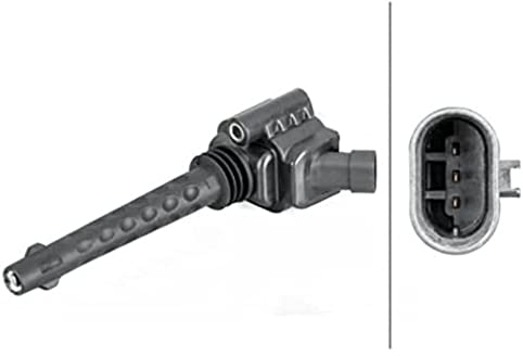 HELLA 5DA 358 057-871 Bobina d'accensione, 3a... poli, Bobina di accensione cavità candela, avvitato