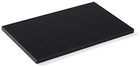 MADDY LIFESTYLE – Hochwertiges MADE IN GERMANY Schneidebrett Kunststoff – lebensmittelechtes, spülmaschinenfestes und messerschonendes Küchenbrett – PE 500 (Schwarz/Bunt, 40x30x2cm)