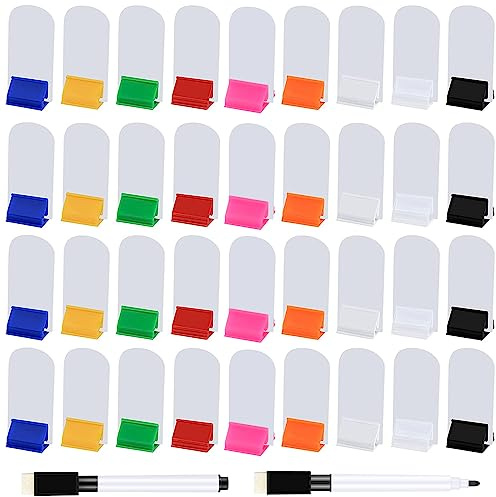 Meetory 65 DIY Leere Spielkarten 45 Kartenständer Kunststoff Kartenhalter mit 2 Schwarzen Markers Stiften für Büro, Schule, Party Supplies, Lernmaterialien für Erwachsene, Männer, Frauen