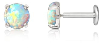 limerencia G23 F136 Titan Piercing Ohrstecker mit flacher Rückseite | Implantatqualität, 18g gewindelose Push-Press-Verschlüsse, geeignet für Knorpel, Helix, Tragus, Labret und Lippenpiercings
