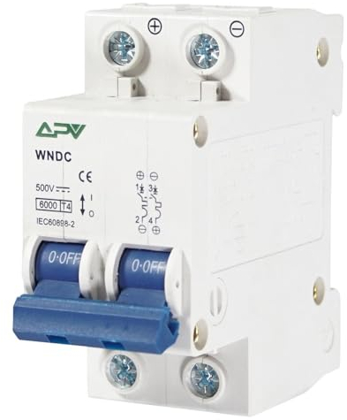 DC-Leitungsschutzschalter LS-Schalter Photovoltaik Schutzschalter 2-polig 500V DC C 20A