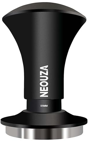 NEOUZA Espresso tamper V2 dubbel kalibrerad fjäder laddad för kaffemaskinsfilterhållare, antitryckavböjning, raffinerat handtag, rostfri krusningsbas (53,3 mm)