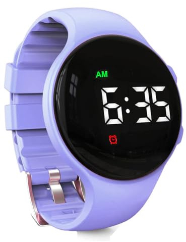 e-vibra Montre vibrante avec alarme de rappel et réveil silencieux – avec plusieurs alarmes (violet)