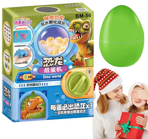 Onlynery Toy Vending Machine,Dinosaur Prize Machine Dispenser - Fun Toys with 6 Balls, Candy Machine for Boys and Girls Ages 7+, Christmas Birthday Gifts