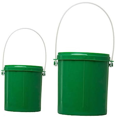 DIKACA 2St Wurmeimer Köder lagerung box Madeneimer Behälter mit Deckel Halter für Wurmköder Angelköder Madenwurm lockt Container Live-Köder-Eimer atmungsaktiv Regenwurm Köderbox Plastik