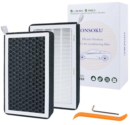 ONSOKU ModelY Model3 Cabin Air Filter HEPA Air Filter with Activated Carbon Air Conditioning Filter (set of 2) For Tesla Model Y Model 3 2016-2025 Accessories