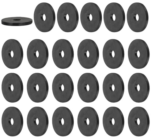 PATIKIL Entretoise en Caoutchouc Polyvalente, 24 Pièces 10mm ID X 40 OD X 3mm T Rondelles D'Isolation Anti-Vibrations en Néoprène pour Boulons Hvac Accessoires de Voiture