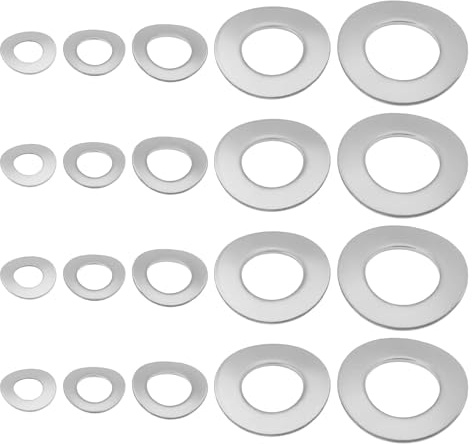 YINETTECH Lot de 250 rondelles ondulées à ressort en acier inoxydable 304 DIN 137 B Rondelle à ressort M5 M6 M8 M10 M12